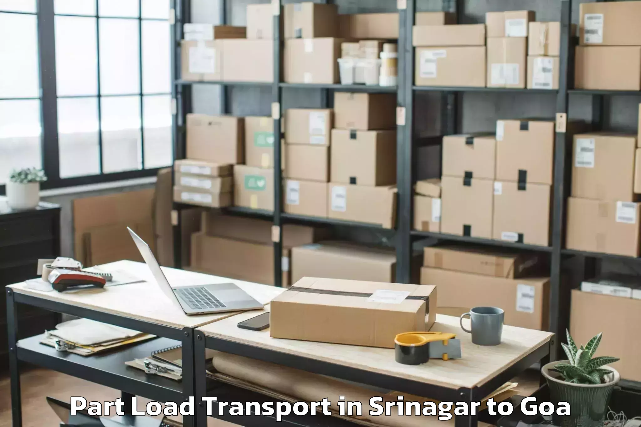 Book Srinagar to Mall De Goa Part Load Transport Online